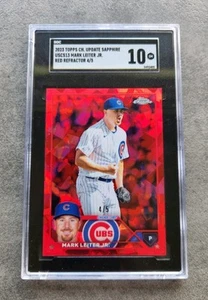 2023 Topps Chrome Update Sapphire Mark Leiter Jr. Red Refractor /5 SGC 10  - Picture 1 of 3