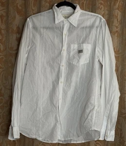 Denim & Supply Ralph Lauren Herren weißes Button Down Hemd dezente Nadelstreifen Medium - Bild 1 von 8
