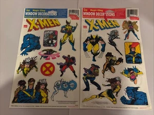 Set 2 fogli adesivi rimovibili Marvel X-Men 1994 vintage nuovi Mello Smello - Foto 1 di 9