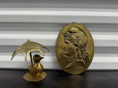 Victorian Brass French Marianne Storming of the Bastille & Brass Duck - Image 1 of 4