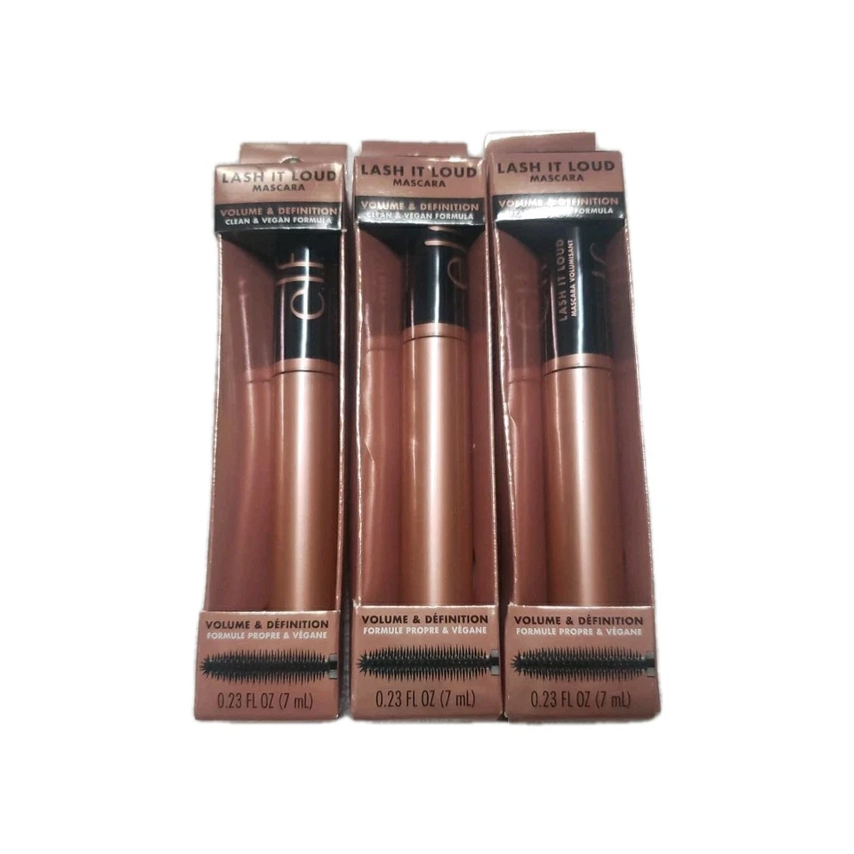 3 Pack e.l.f. Lash It Loud Mascara, Mega Volume BLACK - Image 1 of 1
