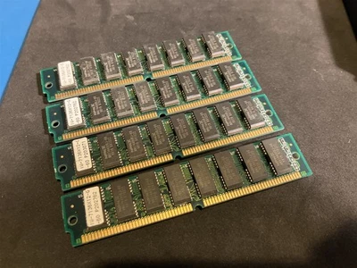 4x 4MB 1Mx36 Parity 72-Pin 60ns FPM Fast Page Mode SIMM Memory RAM 16MB 1x36 - Image 1 of 3