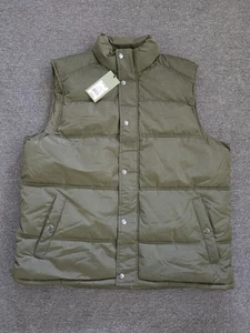 Goodfellow & Co Men's XL TALL Green Puffer Vest Corduroy Polyester New - Picture 1 of 11