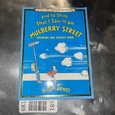 VTG Dr Seuss Coloring Book And to Think That I Saw It on Mulberry Street - Image 1 of 4