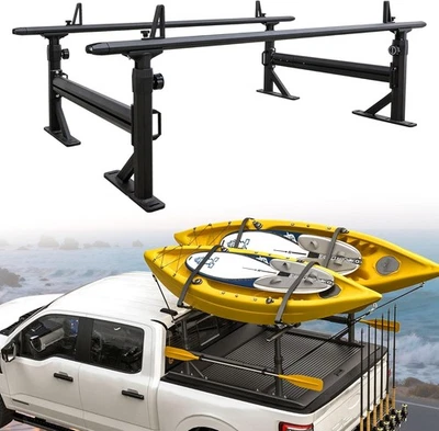 Truck Ladder Rack for Ford F150, RAM, Silverado, Works w/ T-Slot Tonneau Covers - Image 1 of 4