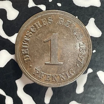 1887-F Germany 1 Pfennig Lot#T5767 High Grade! Beautiful! - Image 1 of 2