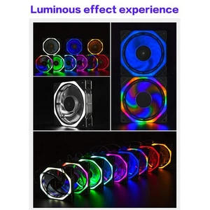 12CM Spider Star RGB Case Fan-Dual-Ring 16 LED Hydraulic Bearing Quiet PC Co _cn - Bild 1 von 24