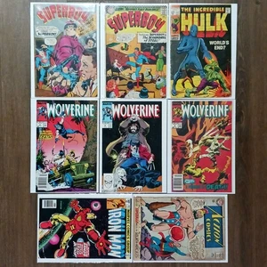 Vintage Comic Lot (8) Marvel/DC Superboy Hulk Wolverine Iron Man Action Comics - Bild 1 von 10