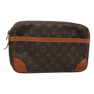 LOUIS VUITTON Monogram Compiegne 28 Clutch Bag M51845 LV Auth th6047 - Picture 1 of 19