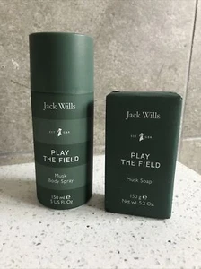 Jack Wills Play The Field Musk 150ml Herren Körperspray & Seife eingestellt - Bild 1 von 3