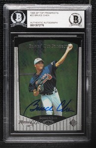 1998 SP Top Prospects Bruce Chen #22 BAS Certified BGS Encased Auto