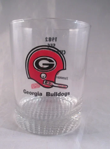 Georgia Bulldogs 1982 SEC Champions Collector Glass - Bojangles Coca-Cola Cover