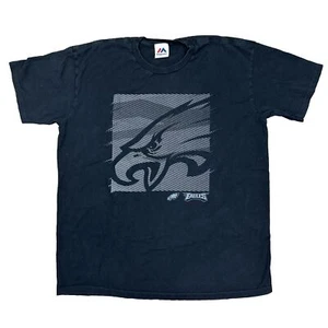 Vintage Philadelphia Eagles Shirt Mens Sz XL Black Football Jersey NFL Majestic - Picture 1 of 5