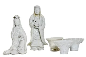 Un grupo de Blanc-De-Chine (5), dinastía Qing china - Imagen 1 de 9