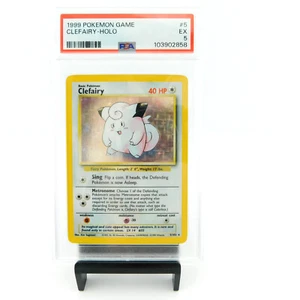 1999 CLEFAIRY Holo #5/102 PSA 5 Pokemon Card Game - Picture 1 of 2
