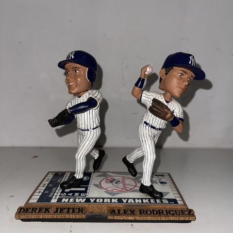 Derek Jeter Alex Rodriguez 2004 New York Yankees Ticket Base Dual Bobblehead Cover