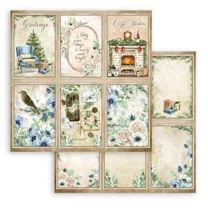 Stamperia - COZY WINTER - CARDS - 12" X 12" - CUT UP TO SAVE ON POSTAGE !!! - Picture 1 of 1
