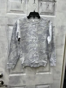 Lululemon All Yours Crew *Terry Pullover. Purple Camo. Size 2 NWT (stained) - Picture 1 of 7