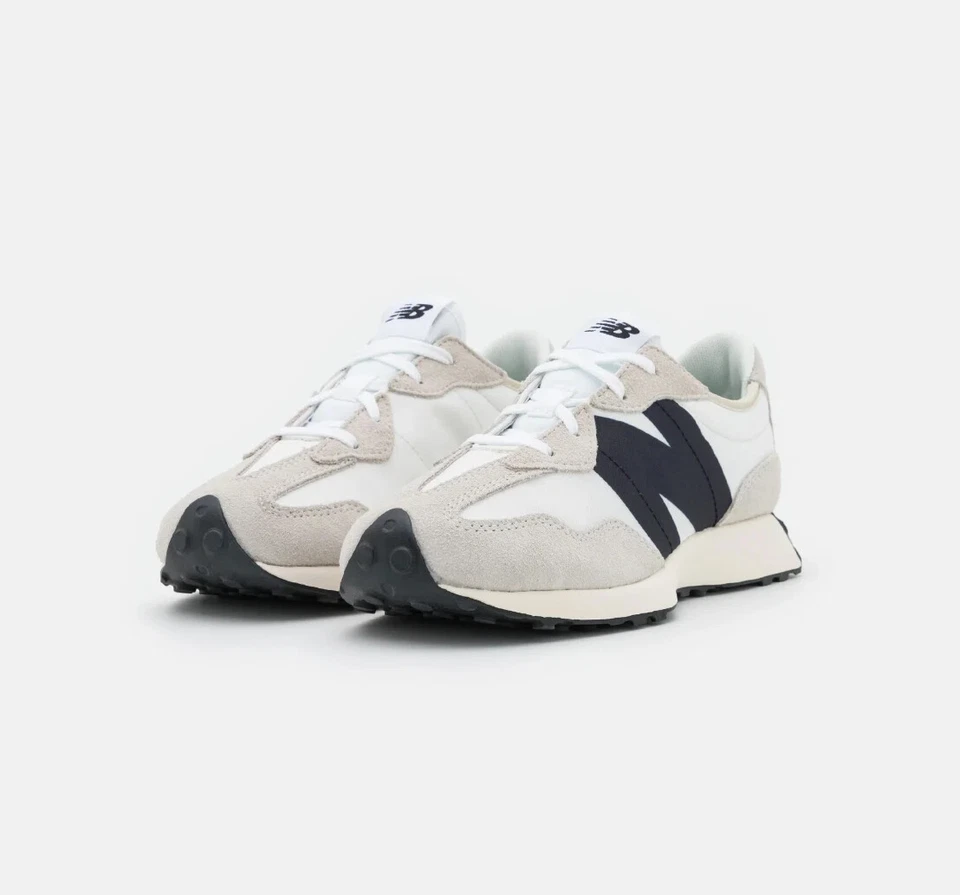 New Balance 327 Trainers - UK 4, 4.5, 5 & 5.5 - White/Black (GS327FE) - Image 1 of 4