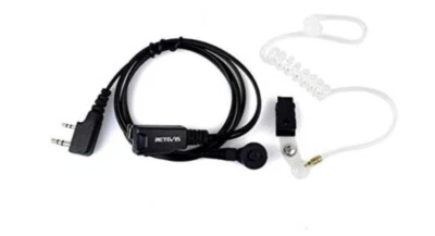 PTT Acoustic Tube Earpiece for Kenwood, Baofeng, Retevis Radios H-777, UV-5R - Image 1 of 3
