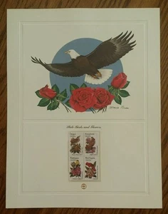 MINT US STAMP PANEL 1982 STATE BIRDS FLOWERS SCOTT # 1989-90 1999-2000 BLOCK MNH - Picture 1 of 5