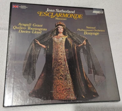 VTG NOS SEALED JOAN SUTHERLAND ESCLARMONDE MASSENET PHILHARMONIC VINYL RECORD - Image 1 of 4