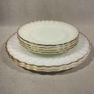 PV09029 De colección Anchor Hocking CÁSCARA DORADA Plato de Cena y Ensalada - 6 piezas - Imagen 1 de 15