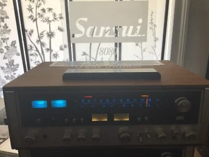 Sansui 8080..Komplett restauriert..LED Upgrade..siehe Bilder..plus ein restauriertes Holzgehäuse. - Bild 1 von 15