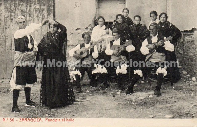 Postal de Zaragoza: Principia el baile. Zaragoza - Imagen 1 de 1