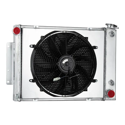 4 Row Radiator Fit 1967 1968 1969 Chevy Camaro Pontiac Firebird CC337 Shroud Fan Foto 1 de 4