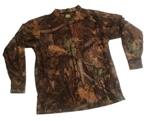 Cabela’s Realtree Advantage Timber Long Sleeve 3 Button Pullover Shirt Size L - Picture 1 of 6