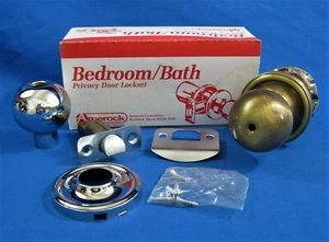AMEROCK - Antique English / Chrome - Barrington Privacy Door Knob Set - B-44305S - Picture 1 of 12