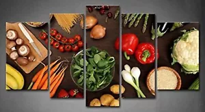 Food Wall Art Fresh Fruit Vegetables Canvas Picture for Dining Room Print On ... - Picture 1 of 9