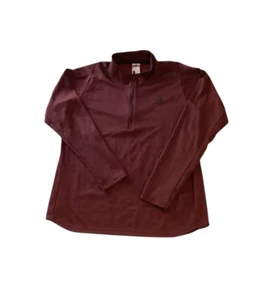 Adidas 1/4 Zip Pullover Uomo Maglia Manica Lunga Marrone Taglia XL - Foto 1 di 10