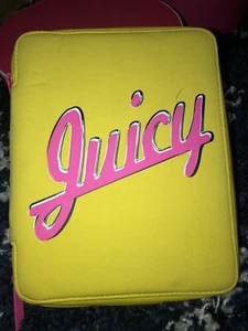 Juicy Couture Volume10 iPad Case Neon Zip Neoprene - Picture 1 of 8