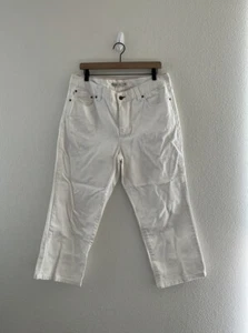 Tommy Hilfiger weiße Jeans Blumenstickerei gerades Bein Damengröße 14 - Bild 1 von 9