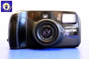 Fotocamera Pentax Zoom 90-WR 35 mm pellicola tutte le condizioni atmosferiche con custodia in pelle NON TESTATA COSÌ COM'È - Foto 1 di 14