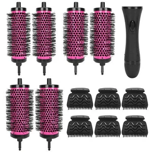 Round Brush Set Detachable Antistatic Roller Comb +Handle 6 Barrels Hairstyle - Picture 1 of 12