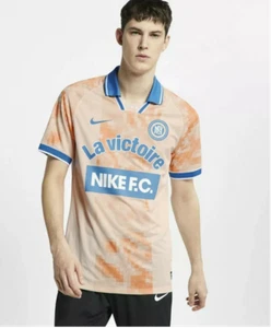 Nike F.C. La Victoire Home Soccer Men Jersey Guava Blue AQ0660 838 (Medium) - Picture 1 of 4