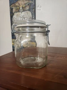 Fido Bormioli Rocco 3/4 Liter Made in Italy Hinged Locking Storage Jar - Picture 1 of 11