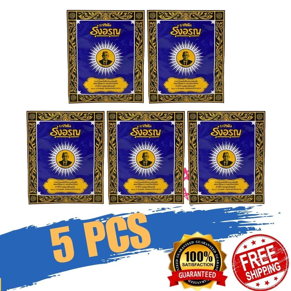 Pasta de dientes 5 x 15 g RUNG ARUN pulido tailandés cuidado herbal fresco Foto 1 de 3