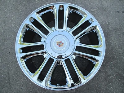 22" NEW PLATINUM STYLE CADILLAC ESCALADE CHROME WHEEL 5358 WITH CADILLAC CAP - Image 1 of 3