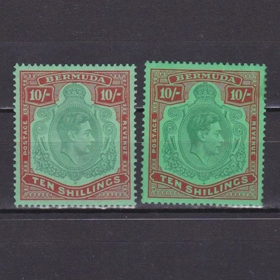 BERMUDA 1938, Sg# 119,a, CV £675, papel con superficie de tiza, sombras, MH Foto 1 de 2