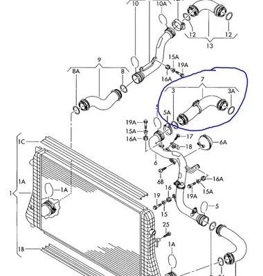 1K0145838C Tubo Presion Turbocompresor para SEAT LEON (1P1) Reference 20 210096 - Imagen 1 de 4