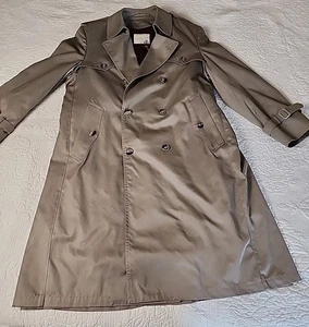 Excellent Vintage Towne London Fog Men's Trench Coat 42 Long Removable Lining - Picture 1 of 22
