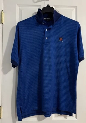 Camisa Polo Ralph Lauren De Colección Azul EE. UU. Grande Bordada Logo Cross Club Foto 1 de 4