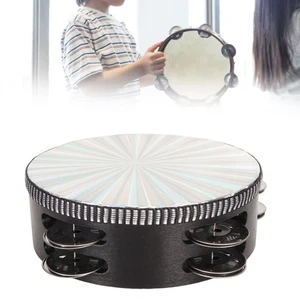 6 Inch Tambourines Double Row Melodious Polished Reflective Hand CEL - Picture 1 of 12