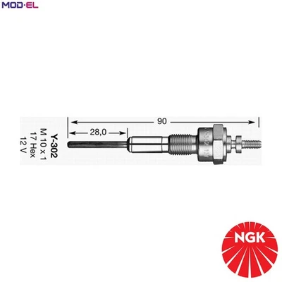 4x GLOW PLUG 4937 FOR LTI HYUNDAI SATELLITE/Bus GALLOPER STAREX/H-1 H200 2.7L - Image 1 of 4