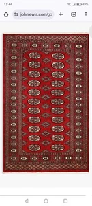 Lux Gooch hand knotted Pakistan Bokhara Area Rug 155cm / 95cm RRP£350John Lewis - Picture 1 of 8