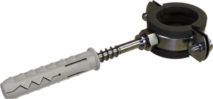 Rohrehalter  Rohrschellen mit Dübel, Gummi Schraubrohrschelle  3/8 - Bild 1 von 1